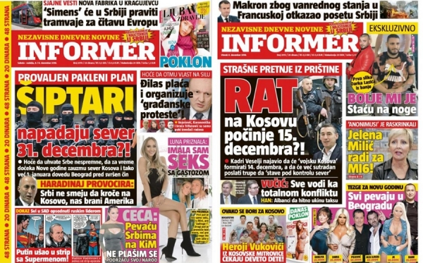 Prednjače Putin, ʼustašeʼ i ʼŠiptariʼ: Tri srpska tabloida u prošloj godini proizvela 700 lažnih vijesti na naslovnicama