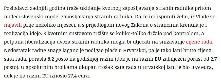 Faktograf je 2019. tvrdio da će uvoz stranih radnika smanjiti plaće Hrvatima. Naravno, nisu bili u pravu